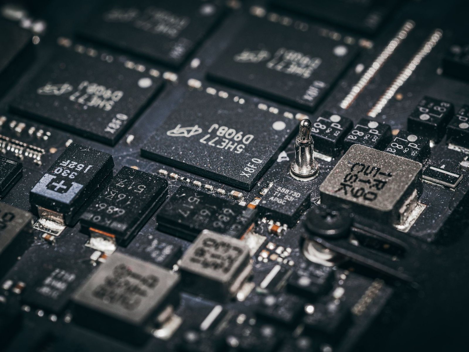 Electronic circuit board close-up (representative image)